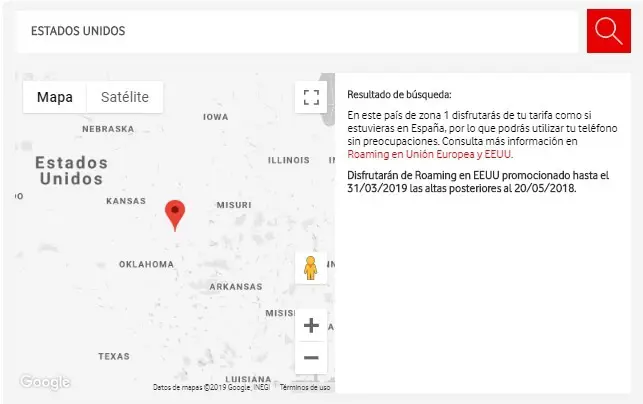 vodafone roaming tarifa