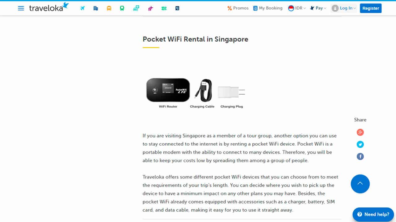 internet singapur con traveloka