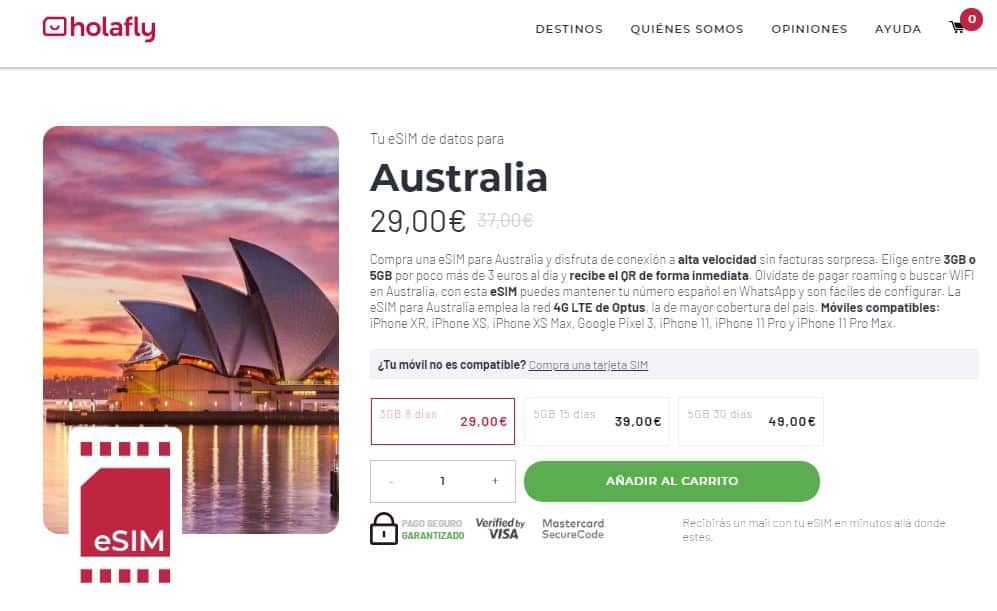 esim internet en el extranjero en australia holafly
