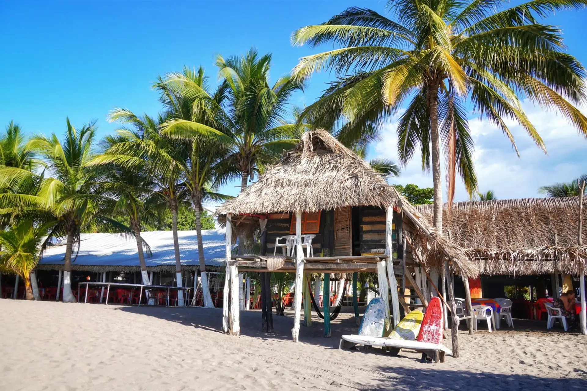 Chiringuito en la playa Borrego, Riviera Nayarit, México