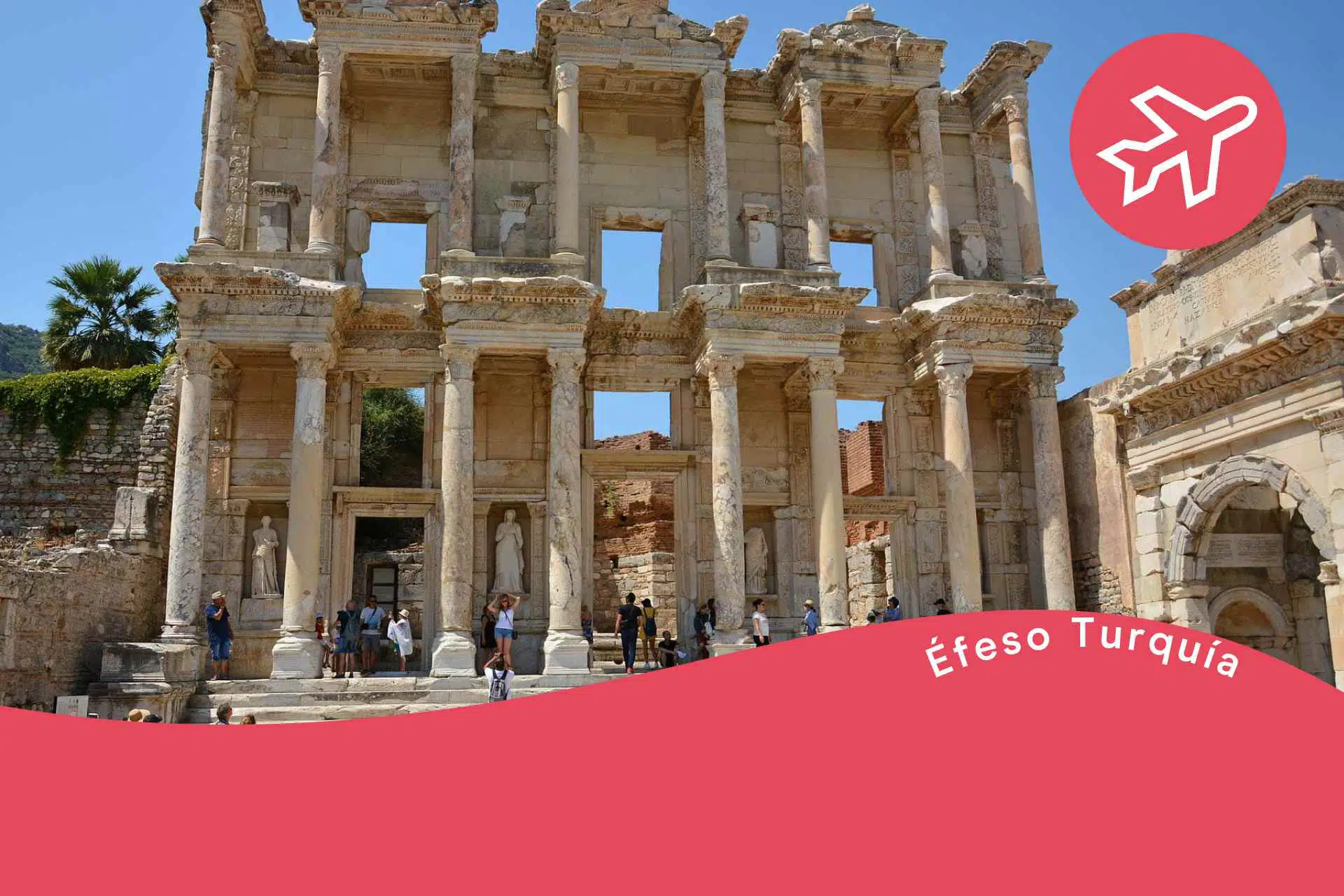 Biblioteca de Celso en las ruinas de Éfeso, Turquía, joya arqueológica