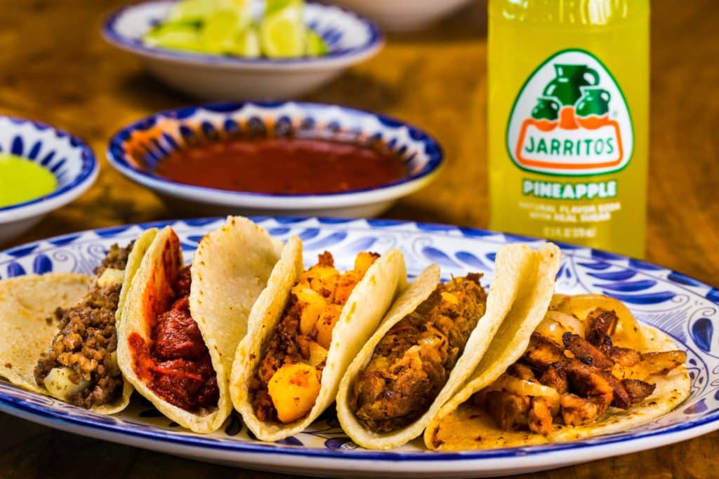Tacos mexicanos comida, ciudad de mexico