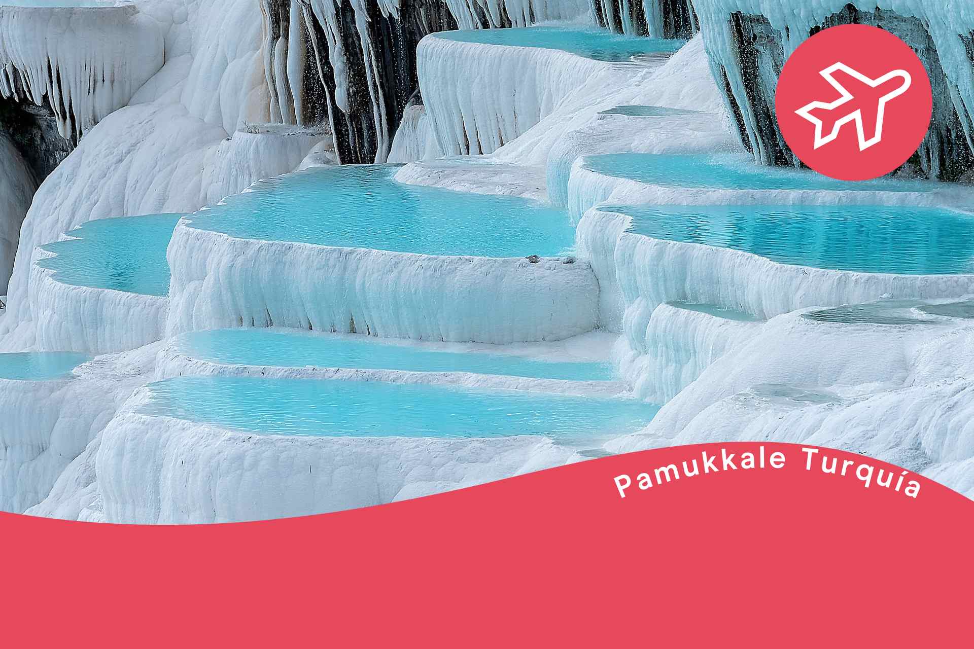 Pamukkale, castillo de algodon turco, piscinas naturales. Viajar a Turquía