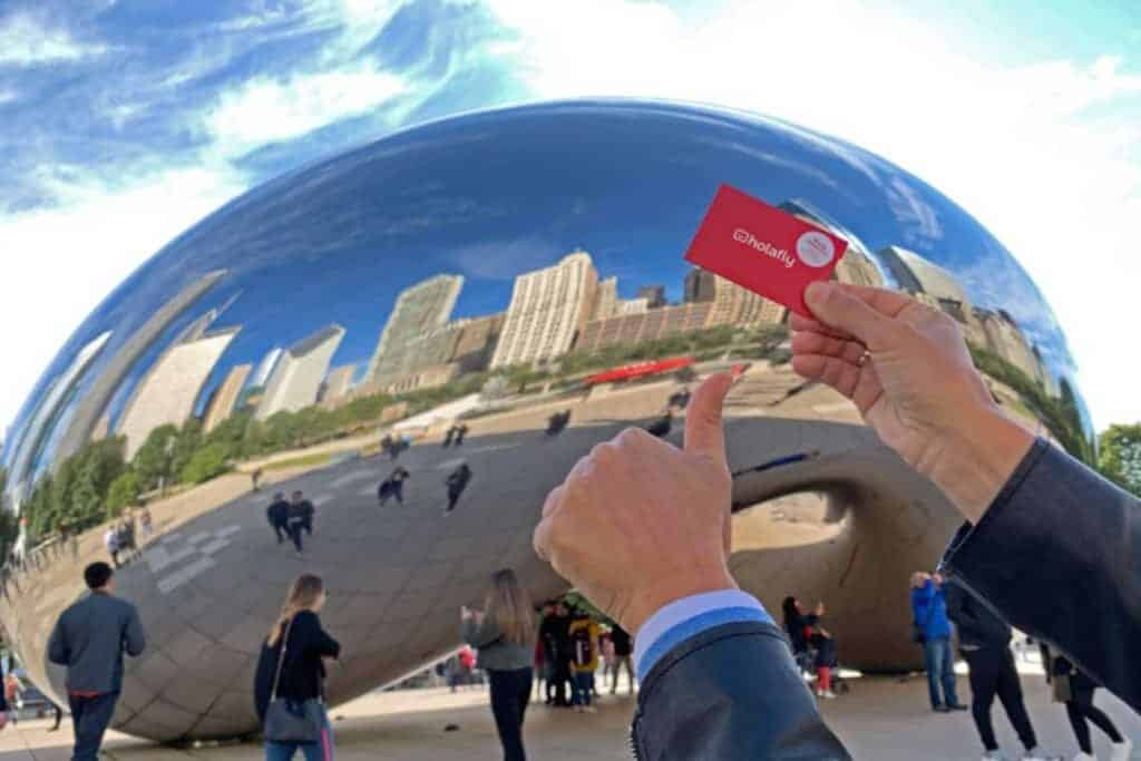 Holalfy Prepaid Daten sim karte in Chicago mit unbegrenztem Datenvolumen