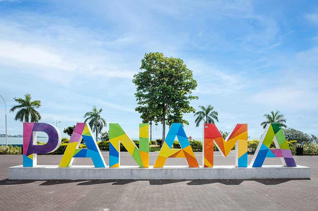 Panama Schriftzug in Panama